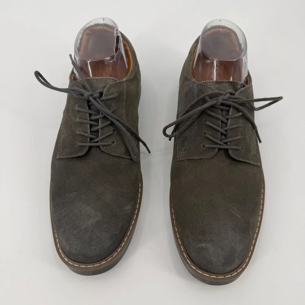 GH Bass Pasadena II Mens 8.5 M Grey Suede Oxford Buck Shoes 0026-1915-010